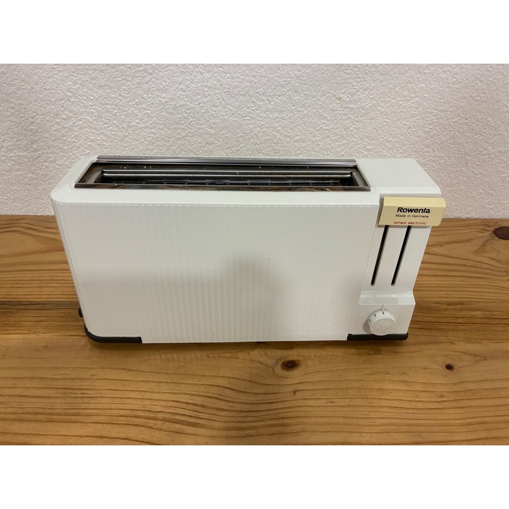 Rowenta Wide Single Slot Toaster 850 Watt White W Germany Vintage Nice!